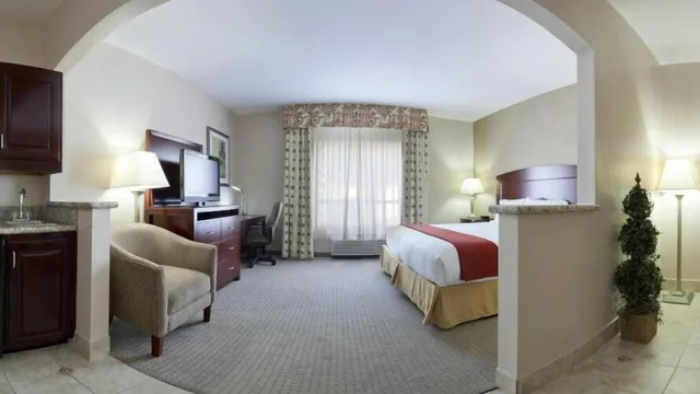جناح بسرير كينج بغرفة نوم واحدة مع أريكة، Holiday Inn Express Hotel Suites College Station 10/10