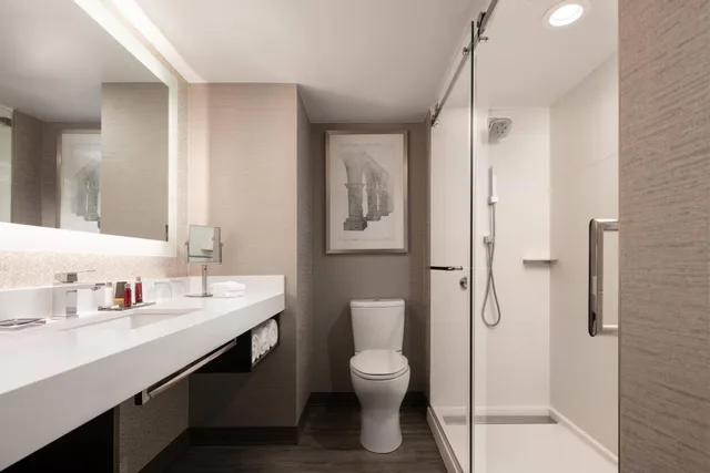 غرفة بسرير كينج بحوض استحمام لذوي الإعاقة، Marriott Riverside at the Convention Center 3/8