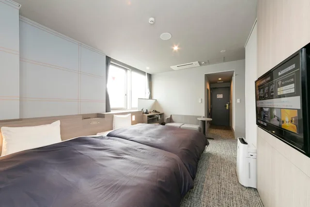 Deluxe, Twin Beds, Station View، Sanco Inn Nagoya Shinkansen Guchi Annex 5/10