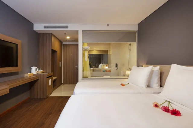 غرفة ديلوكس بسرير مزدوج أو سريرين منفصلين بإطلالة على المدينة، Libra Nha Trang Hotel 3/10