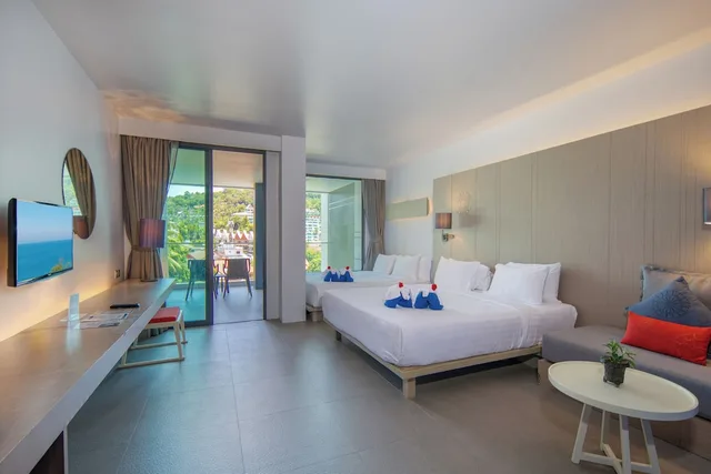 غرفة عائلية بسرير كينج وسريرين منفصلين، The Yama Hotel Phuket 2/7