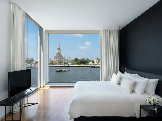 غرفة ديلوكس ركنية بسرير كينج بإطلالة على النهر، Sala Rattanakosin Bangkok Hotel 5/10