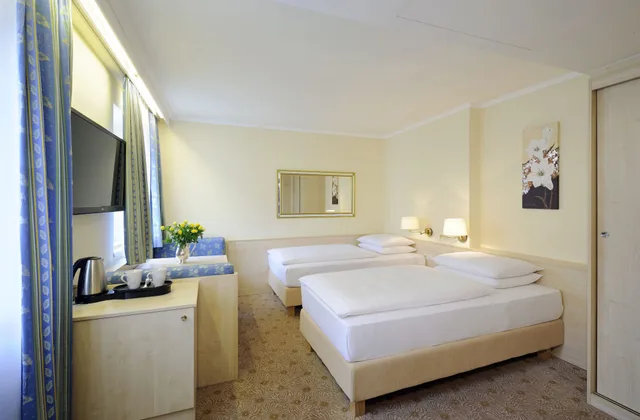 غرفة بسرير مزدوج أو سريرين منفصلين، Scherer Hotel 7/10