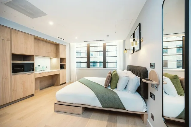 استوديو بسرير كينج لذوي الإعاقة، Wilde Aparthotels, London Liverpool Street 1/6