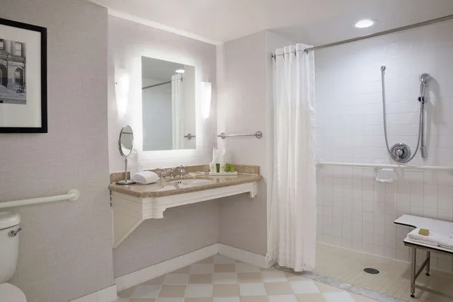 غرفة بسرير كينج بحوض استحمام لذوي الإعاقة، Hilton Philadelphia At Penn's Landing 2/2