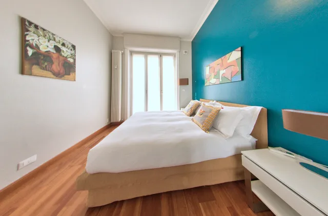 شقة كبيرة بسرير مزدوج بغرفة نوم واحدة مع أريكة، Milan Apartment Rental 3/7