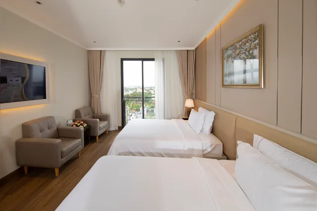 غرفة ديلوكس بإطلالة على المدينة، MerPerle Dalat Hotel 5/10