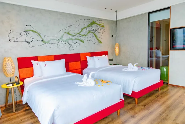 جناح تنفيذي بسريرين منفصلين بإطلالة على النهر، Central Plaza Hotel My Tho 9/10