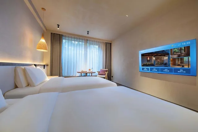 غرفة كومفورت بسريرين منفصلين بإطلالة على الفناء، YUANLI HOTEL 1/10