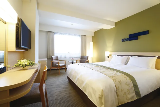 غرفة بسرير مزدوج أو سريرين منفصلين، Karasuma Kyoto Hotel 1/2
