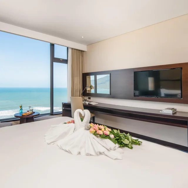 غرفة بسرير كينج بإطلالة على البحر، Minh Toan Safi Ocean Hotel 5/10