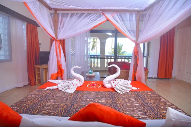غرفة ديلوكس بسرير مزدوج بإطلالة على البحر بشرفة، Ocean View Nyali Boutique 8/10
