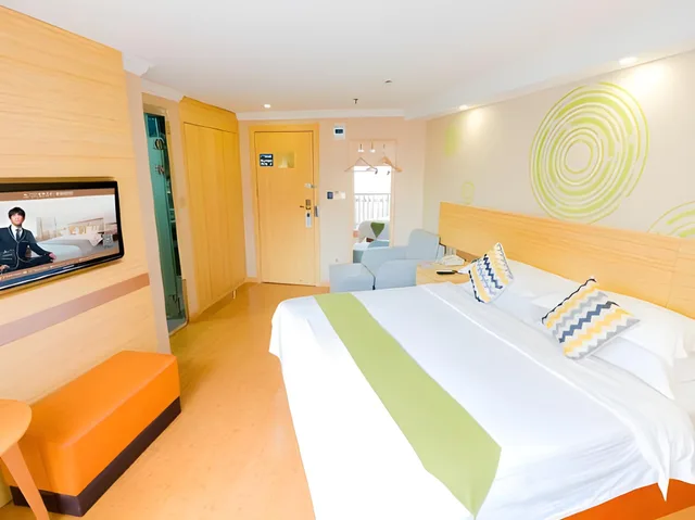 غرفة سوبيريور بسرير كوين، GreenTree Inn Nantong Qidong Binhai Industrial Park Zone Nanhai Road Express Hotel 1/2
