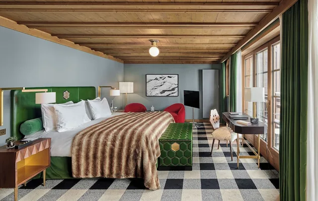 جناح جونيور بسرير كينج، L Apogee Courchevel - an Oetker Collection Hotel 3/6