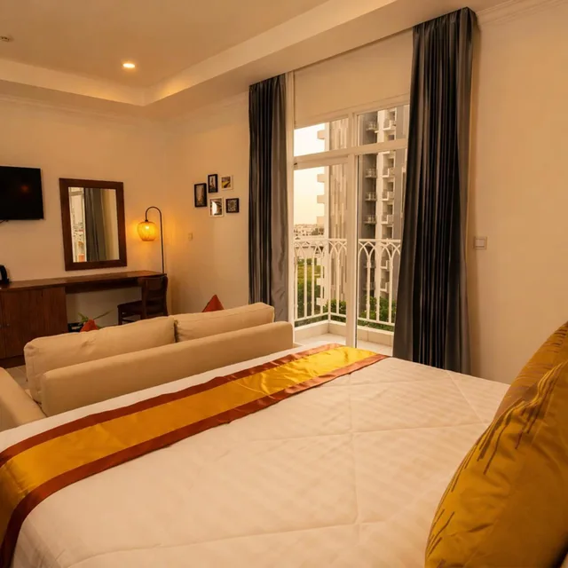 غرفة بريميير ديلوكس بسرير مزدوج بشرفة، Le Kree Downtown Hotel 4/10