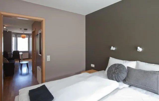 شقة بانورامية بسرير مزدوج بإطلالة على المدينة مع أريكة، Torg Guesthouse 1/2