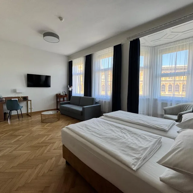 غرفة عائلية بسرير فردي، Hotel Secession an der Oper 7/10