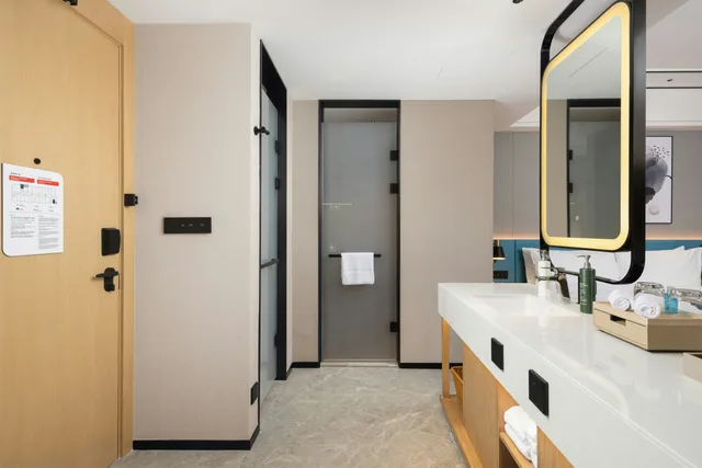 غرفة سوبيريور بسرير كينج، Hilton Garden Inn Zhuji East 4/4
