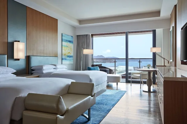 غرفة عائلية بسريرين مزدوجين بإطلالة على البحر بشرفة، Jw Marriott Hotel Sanya Dadonghai Bay 3/10