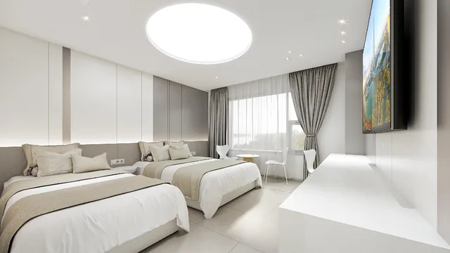 Deluxe, Twin Beds, 1 Double and 1 Single Bed, City View, Hotel Lake 1/1