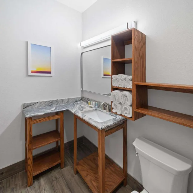 غرفة بسرير كينج بحوض استحمام لذوي الإعاقة، Days Inn & Suites by Wyndham Lubbock Medical Center 3/3