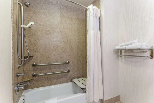 غرفة بسرير كينج بحوض استحمام لذوي الإعاقة، Hilton Garden Inn Indianapolis Downtown 3/5