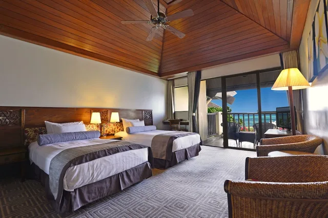 غرفة ديلوكس بسريرين منفصلين بإطلالة على البحر، Aqua Resort Club Saipan 1/4