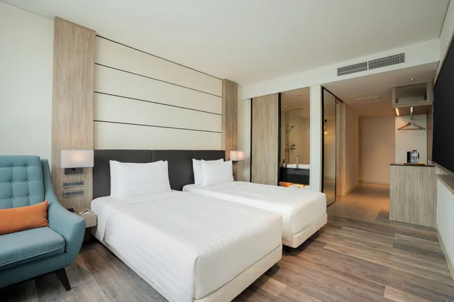 غرفة ديلوكس ركنية بسريرين منفصلين، Solaria Nishitetsu Hotel Bangkok 7/10
