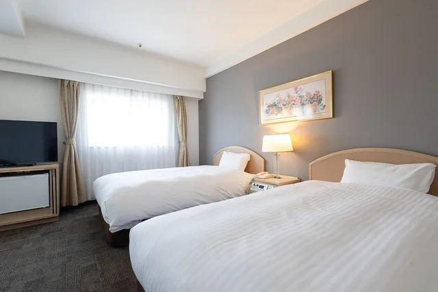غرفة ديلوكس بسريرين منفصلين للمدخنين، Tottori Washington Hotel Plaza 1/1