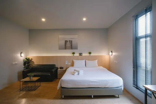 غرفة حصرية بسرير مزدوج وسرير فردي بغرفة نوم واحدة، The Arbern Hostel x Bistro 3/6