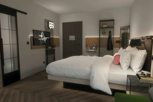 Moxy Sleeper, Guest Room, Queen Bed، Moxy Lille City 2/7