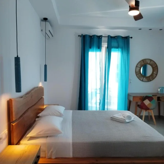 غرفة بسرير مزدوج بإطلالة على البحر، Glaronissia Hotel 2/10