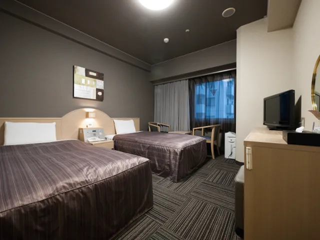 Room, Twin Beds, Hotel Route Inn Tokyo Asagaya 2/3