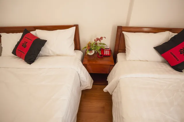غرفة بسريرين مزدوجين بإطلالة على الجبل، Thanh Thanh Hotel 4/7