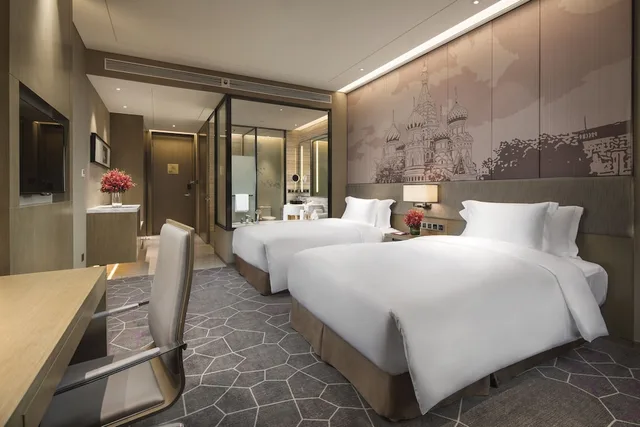 غرفة بريميوم بسريرين منفصلين للمدخنين، CROWNE PLAZA HARBIN SONGBEI 3/4