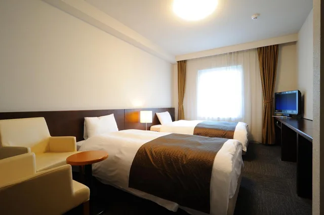 غرفة قياسية بسريرين منفصلين للمدخنين، Dormy Inn Sendai Ekimae 2/3