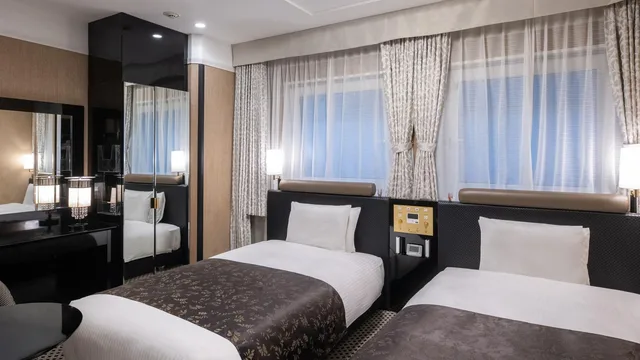 غرفة قياسية بسريرين منفصلين، APA Hotel Ayase Ekimae 1/1
