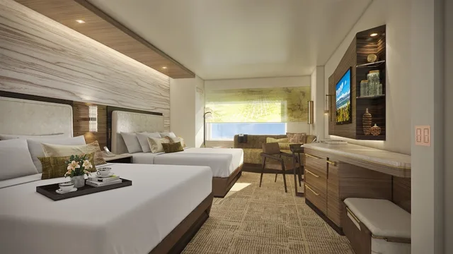 غرفة ديلوكس بسريرين كوين بإطلالة على المدينة، Jw Marriott Anaheim Resort 3/5