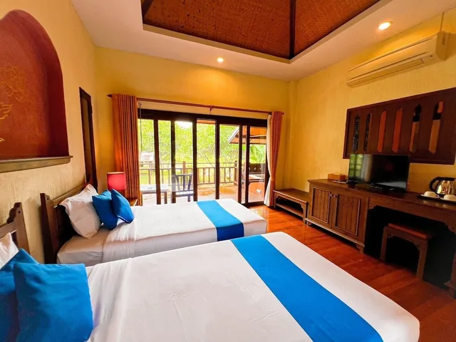 شاليه بسريرين منفصلين بإطلالة على الجبل، Pai Hotsprings Spa Resort 1/10