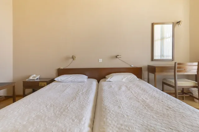 غرفة كلاسيكية بسريرين منفصلين بإطلالة على البحر، Hotel Agia Markella 1/8