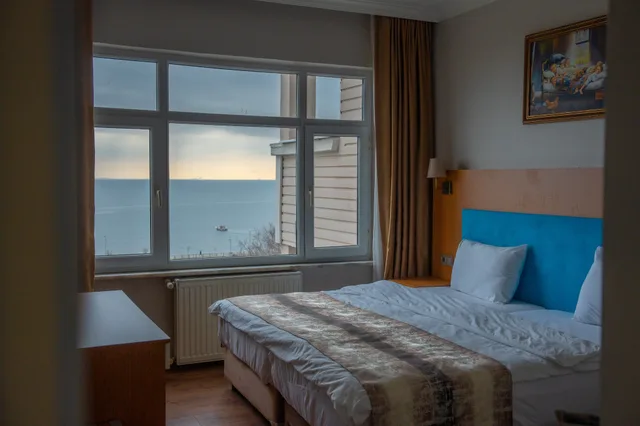 غرفة بسرير مزدوج أو سريرين منفصلين بإطلالة على البحر، Seatanbul Apart Hotel 5/10