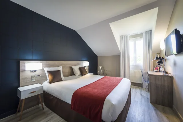 غرفة كومفورت بسرير مزدوج بإطلالة على الحديقة، Hotel the Originals Saumur Ouest La Saulaie 3/10