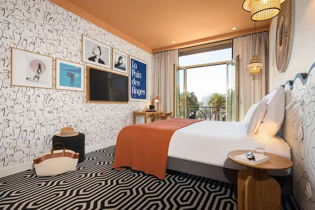 غرفة سوبيريور بسرير كوين بإطلالة على البحر، Hotel Albert 1er Nice 5/7