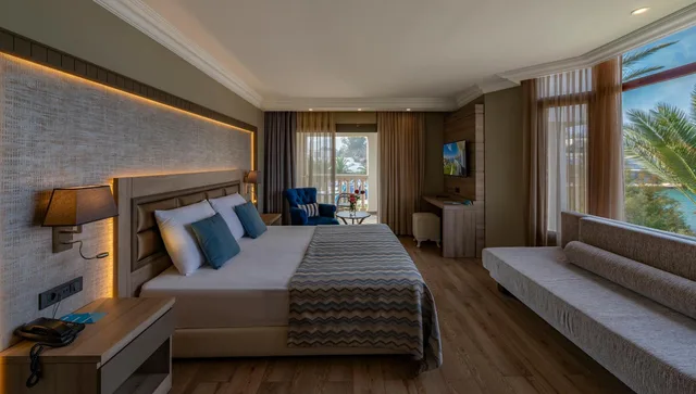 غرفة ركنية بسرير كينج، Samara Hotel Bodrum Ultra All Inclusive 4/10