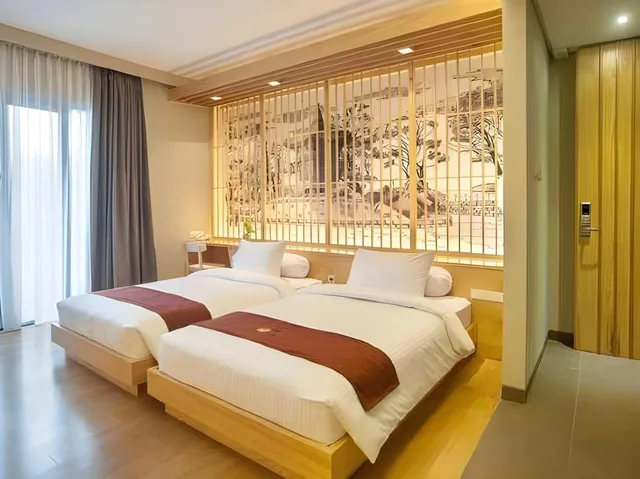 جناح بسريرين منفصلين بشرفة، Tama Boutique Hotel 2/2