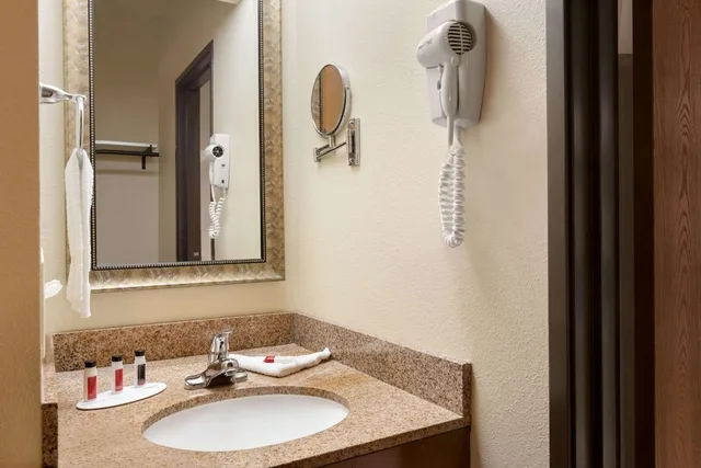 غرفة بسرير كينج يُسمح فيها بالحيوانات الأليفة لذوي الإعاقة، Ramada by Wyndham Fargo 4/6