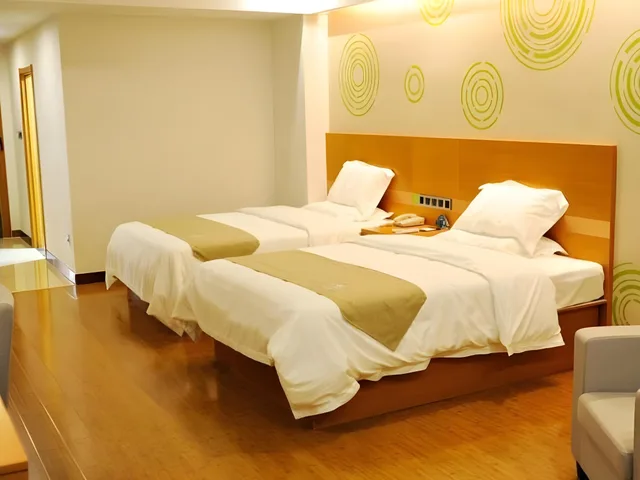 غرفة بزنس بسريرين كوين، Greentree Inn Zhenjiang Dagang New District Tonggang Road Butterfly Square Hotel 2/2