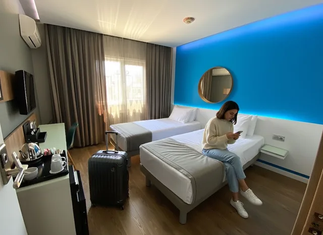 غرفة قياسية بسريرين منفصلين، My Dora Hotel 5/8