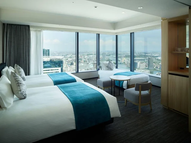 غرفة تنفيذية ركنية بسريرين منفصلين بإطلالة بحوض استحمام، Mitsui Garden Hotel Toyosu Premier 5/10