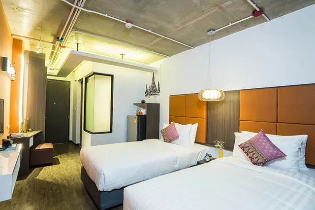 غرفة قياسية بسريرين منفصلين، Aim House Bangkok 1/7
